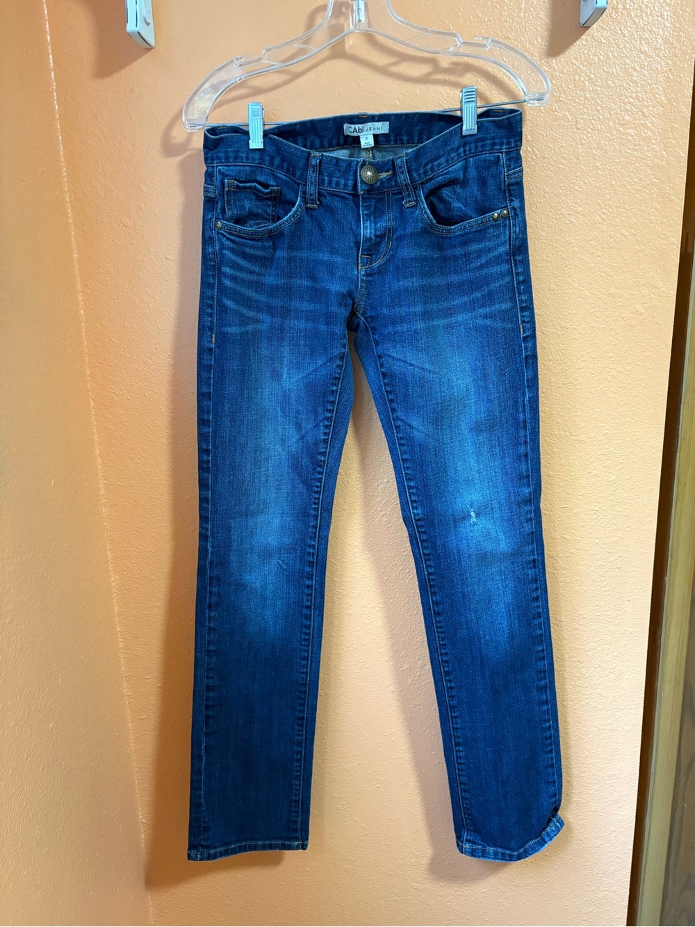 Cabi Jeans Style 513 Medium Wash Straight Leg Stretch Denim Size 2